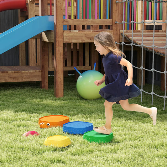 Ladybug Balance Stepping Stones, Indoor Outdoor Obstacle Course Kids Gym & Playmats Red, Yellow, Green, Blue, Orange at Gallery Canada