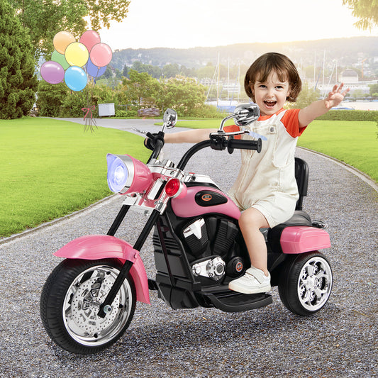 6V 3 Wheel Kids Motorcycle, Pink Powered Ride On Toys Pink at Gallery Canada