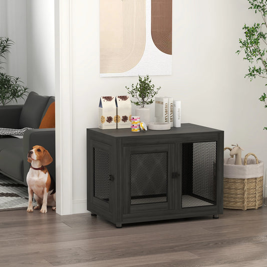 Pet Crate End Table, Water-resistant Cushion, Large Medium Dogs, Black Houses, Kennels & Pens Black at Gallery Canada