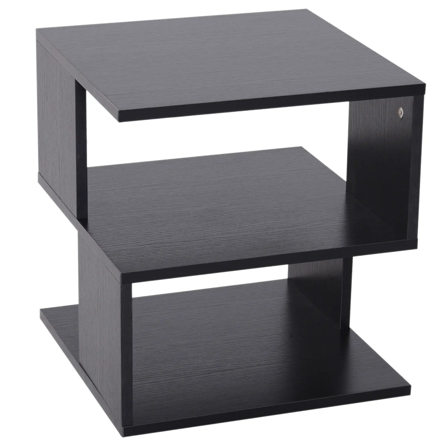 Modern Square 3 Tier Wood Coffee Table, Small Desk, Black Side Tables at Gallery Canada