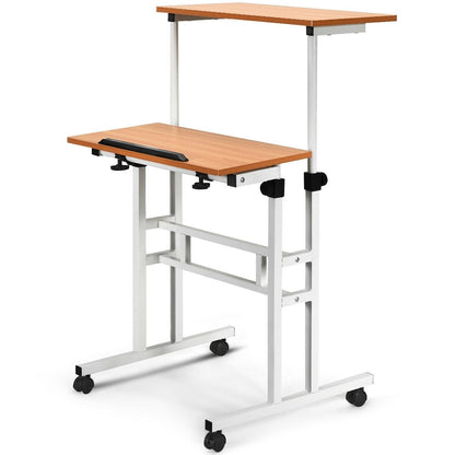 2 in 1 Height Adjustable Sit Standing Computer Desk at Gallery Canada