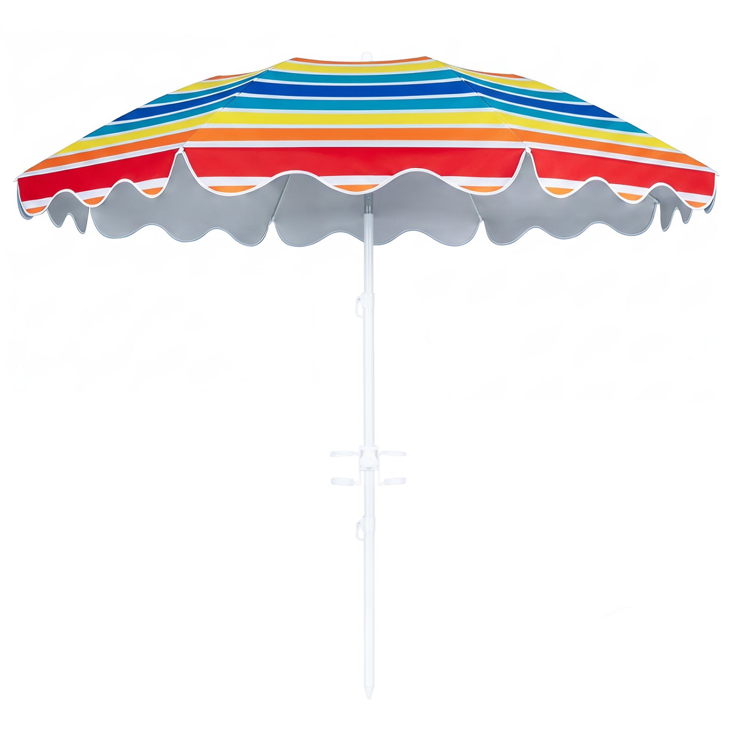 6.5 FT Beach Umbrella UPF 50+ with Sand Anchor, Multicolor Outdoor Umbrellas at Gallery Canada