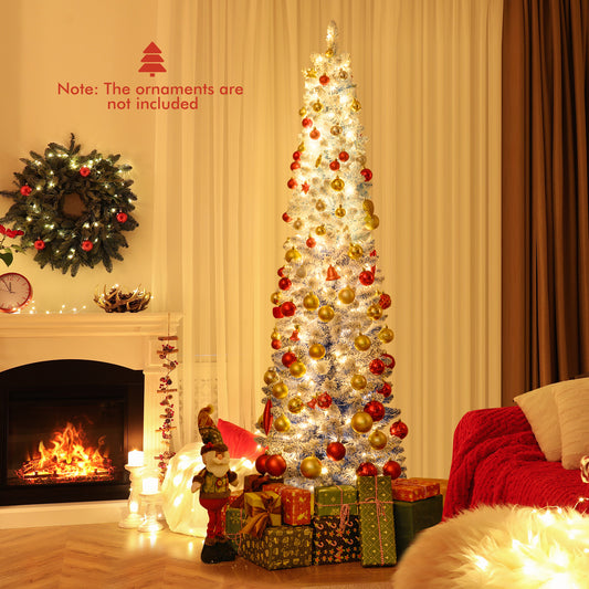 6 Feet Artificial Christmas Tree, 220 Warm White LED Lights, Blue Christmas Tree Blue at Gallery Canada