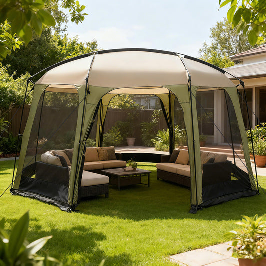 6-8 Person Netted Canopy Tent, Black Tents Black at Gallery Canada