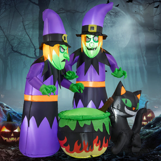 6 Ft Inflatable Halloween Witch With Cauldron, Black Cat Halloween Options at Gallery Canada
