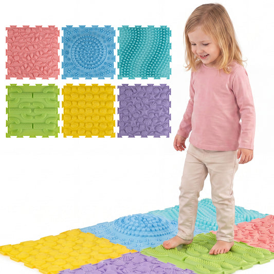 6 PCS Interlocking Sensory Mats with Rich Colors for Kids Adults, Color Baby Gyms & Playmats Color at Gallery Canada