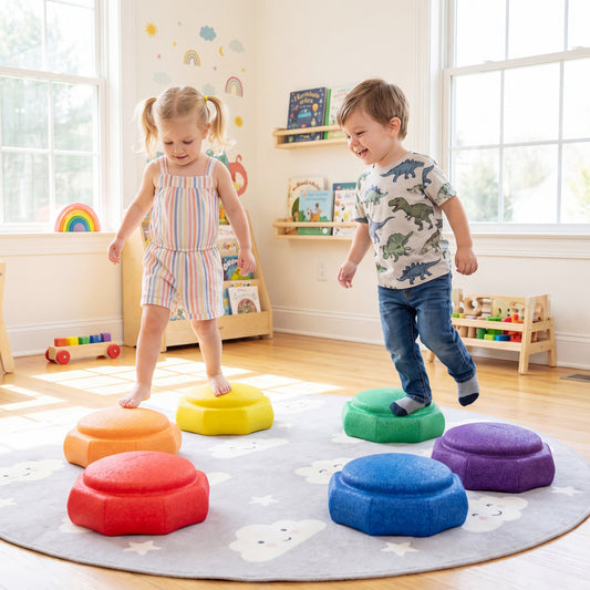 6-Piece Stepping Stones for Kids for Sensory Play and Coordination Toy Sports Multi-Color at Gallery Canada