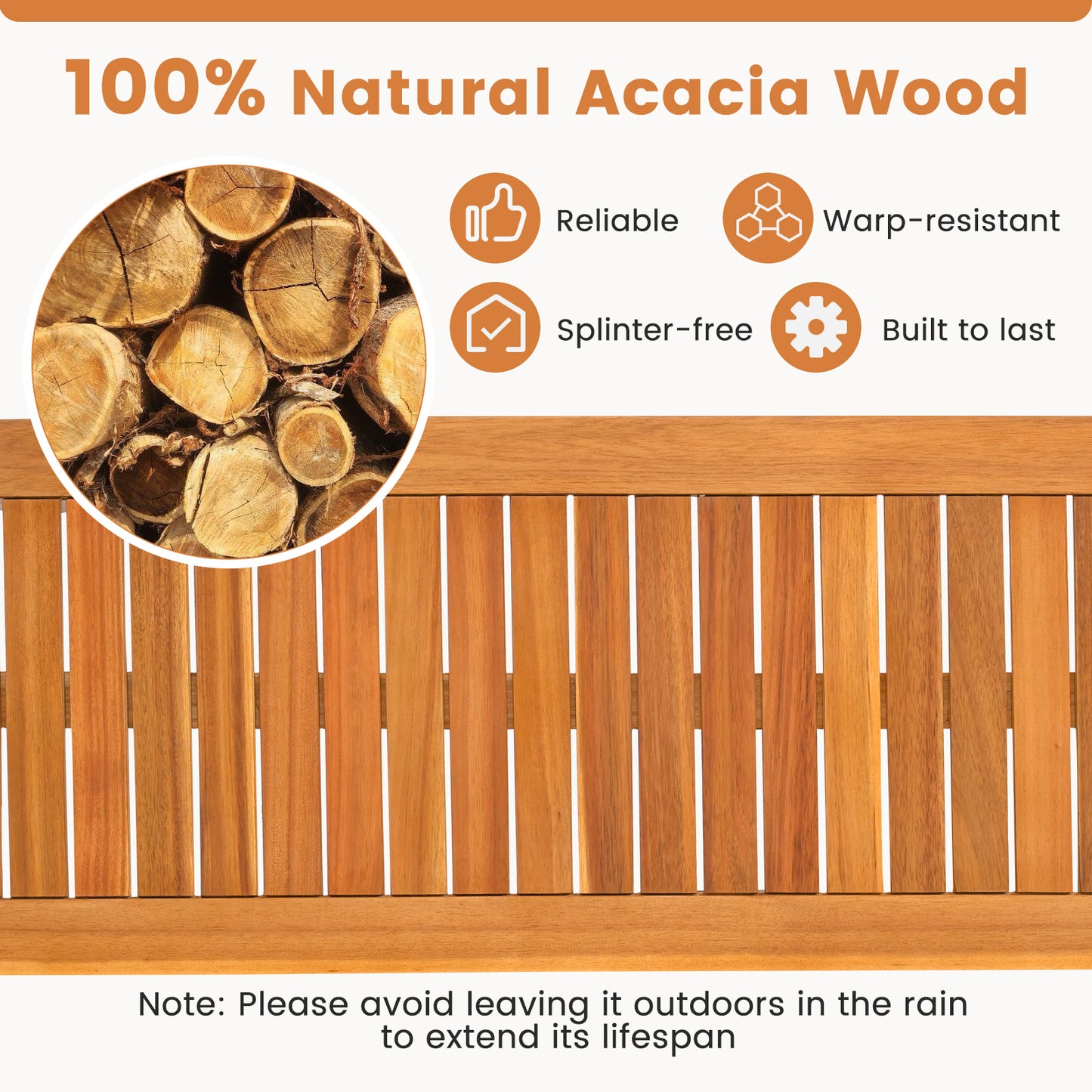 6 Piece Acacia Wood Outdoor Dining Set, Natural Patio Dining Sets at Gallery Canada