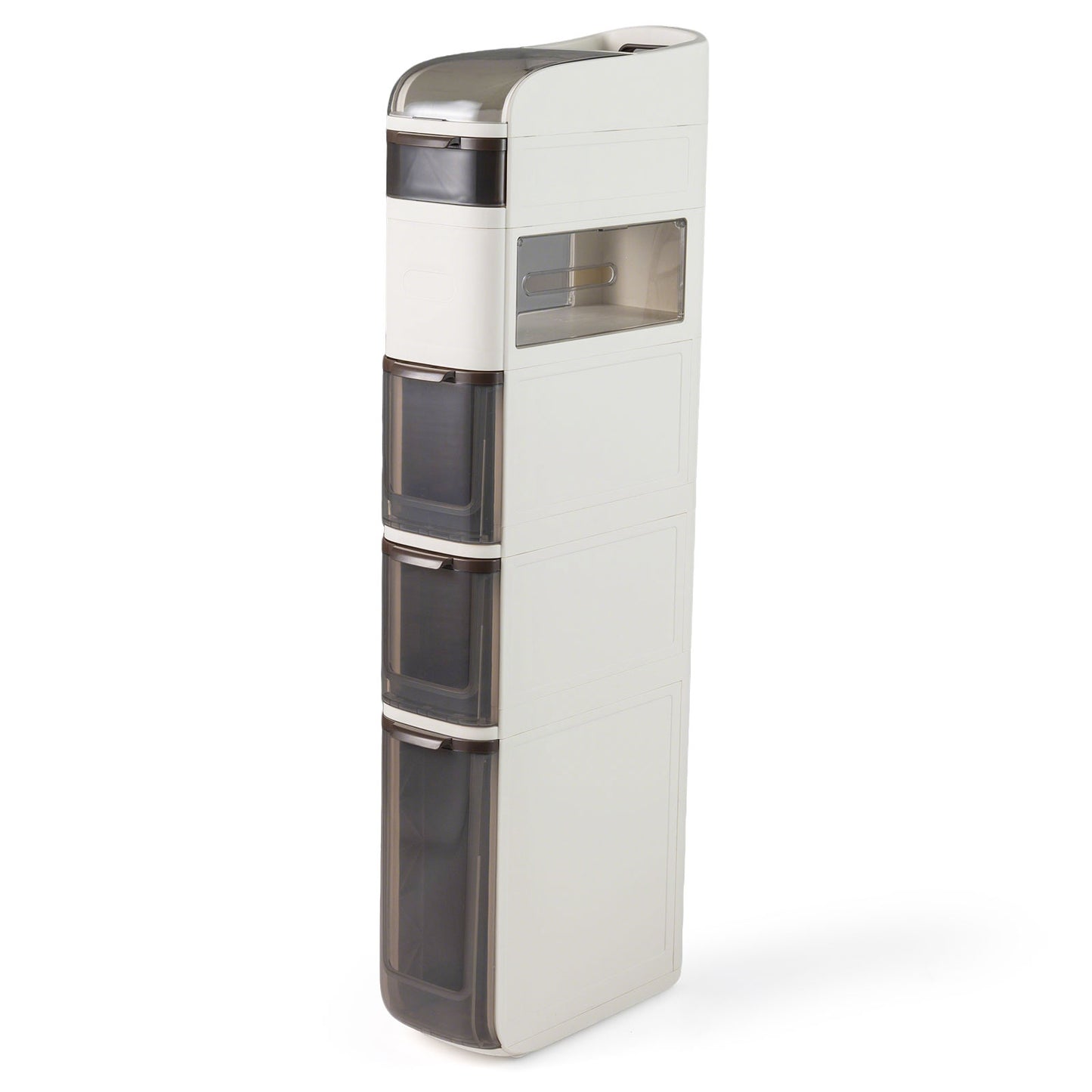 6-Tier Narrow Bathroom Storage Cabinet with Drawers and Tissue Box Floor Cabinets Options at Gallery Canada