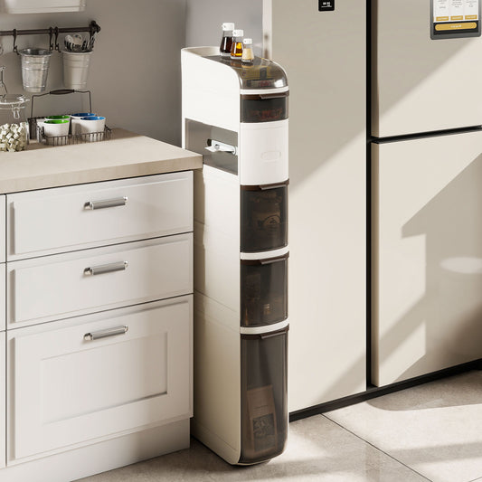 6-Tier Narrow Bathroom Storage Cabinet With Drawers, Tissue Box Floor Cabinets Options at Gallery Canada