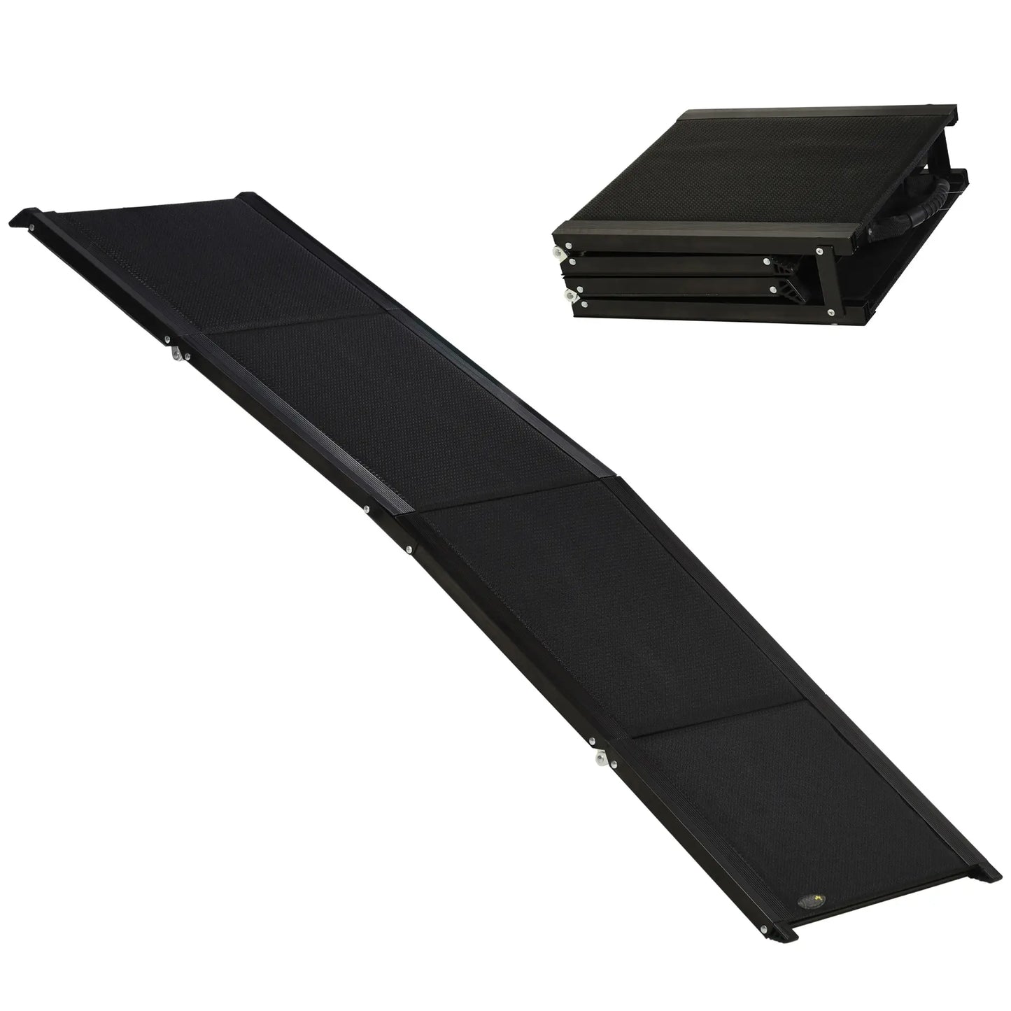 62 Inch Folding Pet Ramp, Lightweight Portable Dog Ramp, Non-Slip Surface, Black Dog Stairs at Gallery Canada