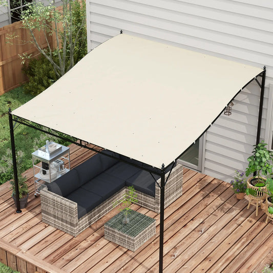 Canopy Replacement, Pergola Shade Cover, 10' x 10', Beige Gazebo Canopy Replacement Beige at Gallery Canada