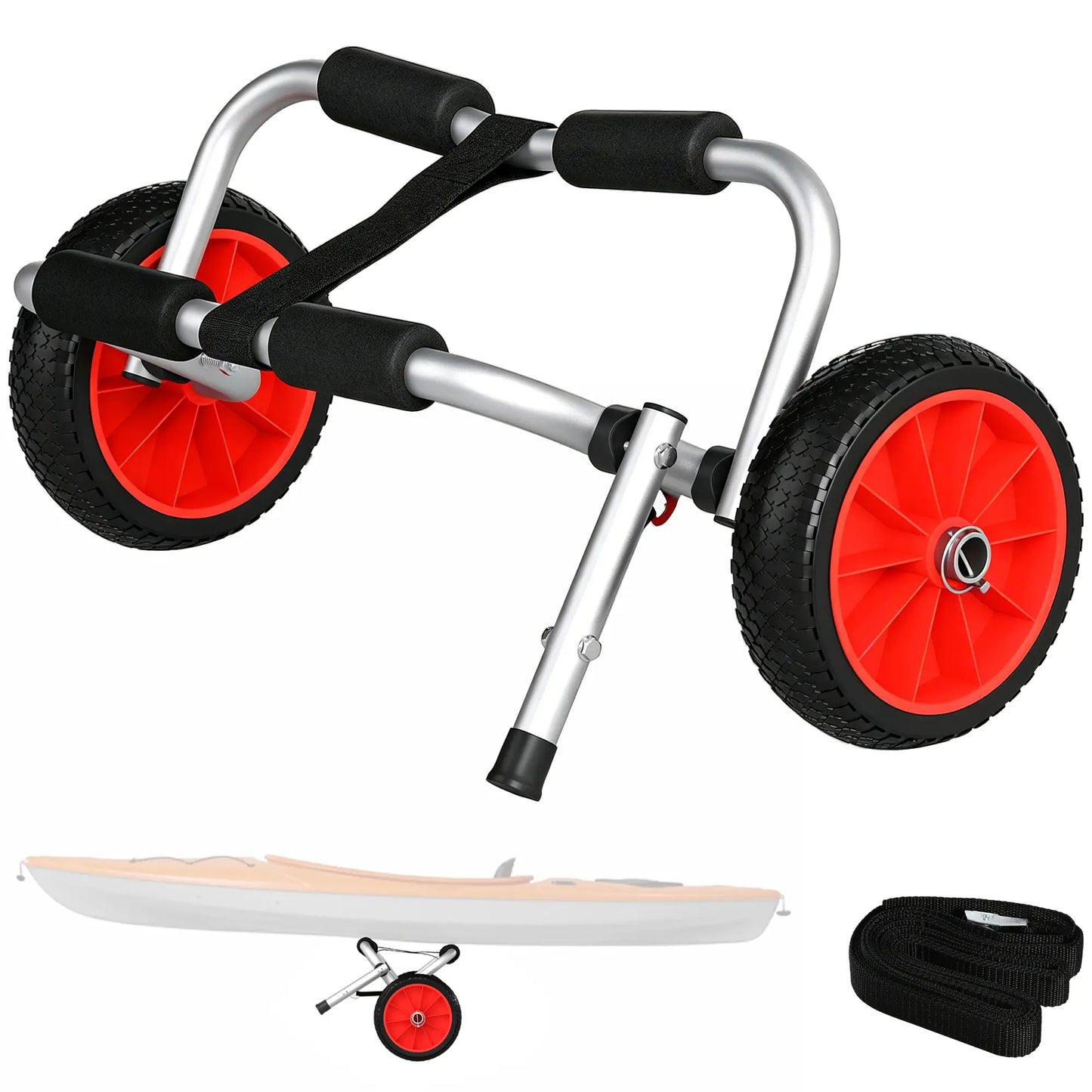 Kayak Cart Canoe Dolly, Aluminum Frame Folding Design, Paddleboard Trolley Kayak Carts at Gallery Canada