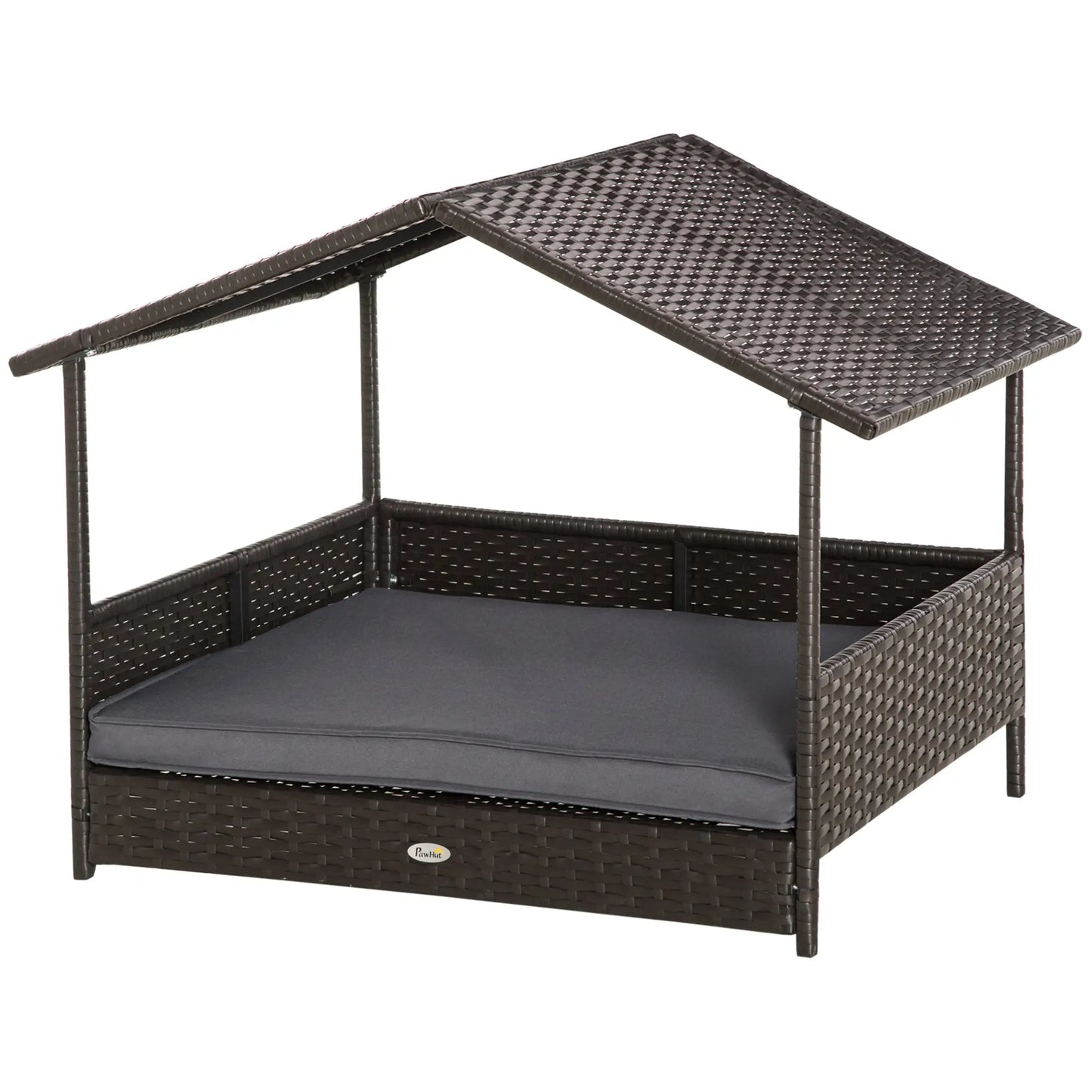 Wicker Pet House, Dog Bed, Indoor Outdoor Rattan Furniture with Cushion Houses, Kennels & Pens at Gallery Canada