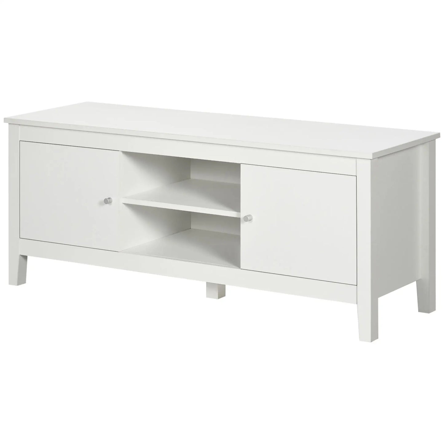 Modern TV Stand for 55" TVs, Storage Cupboards, Shelves, 47.2" x 16.7" x 19.7", White TV Stands at Gallery Canada