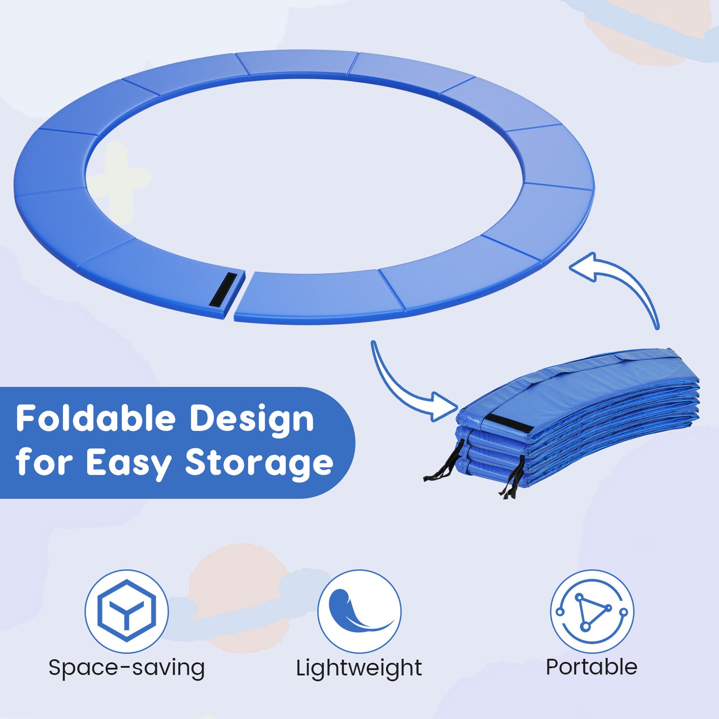 14ft Trampoline Pad Replacement, Safety Pad With Straps, Blue Outdoor Play at Gallery Canada