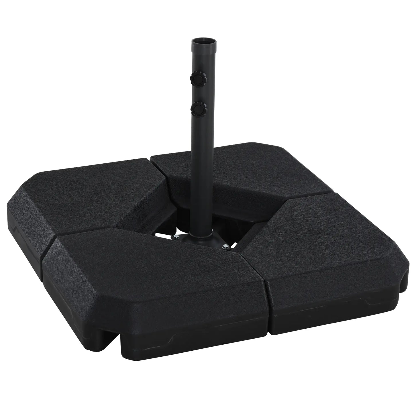Umbrella Stand, 2" Poles, Steel Base, 4 Fillable Weights, 158lbs Sand or 132lbs Water, Black Umbrella Bases at Gallery Canada