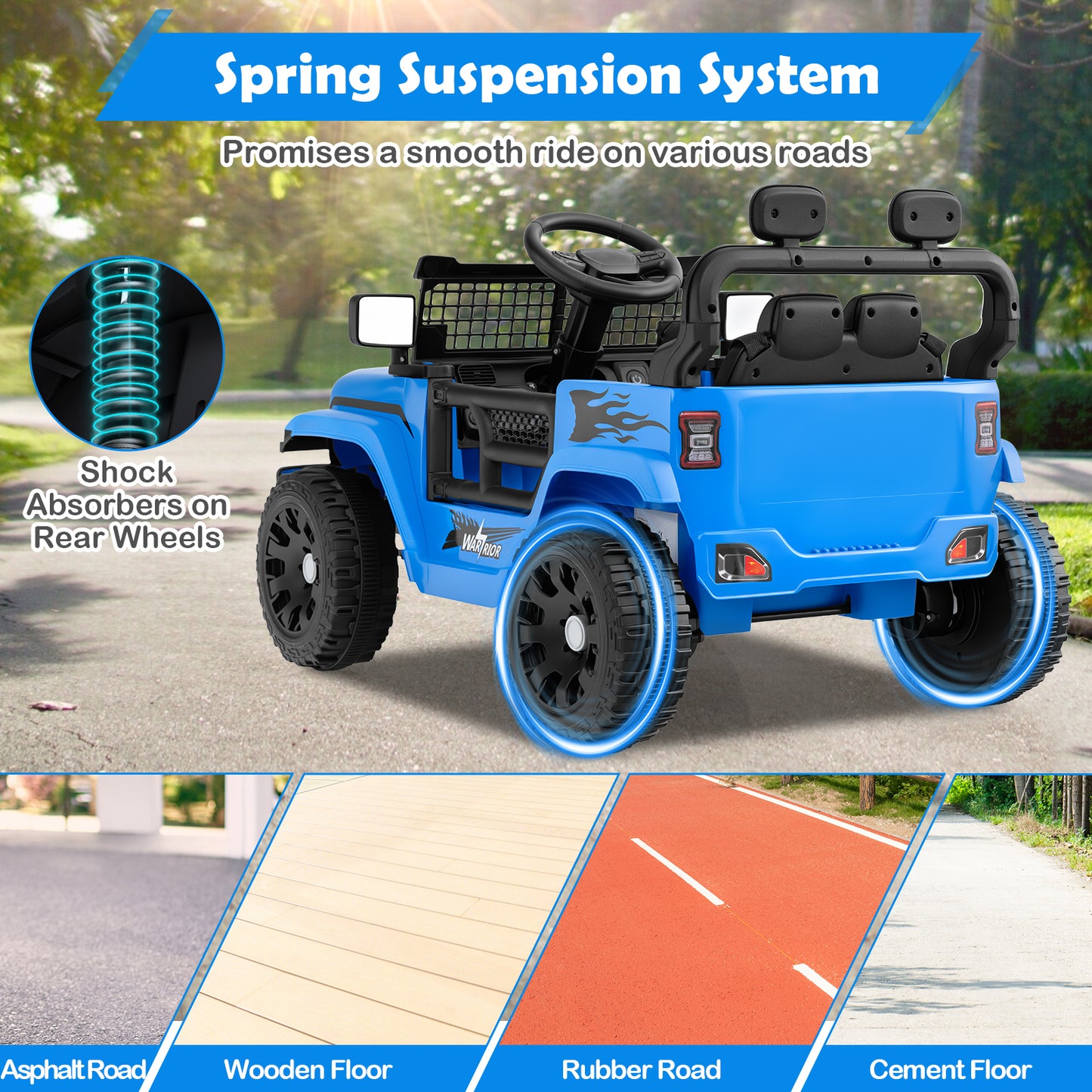 12V Kids Ride on Truck Car Battery Powered Electric Vehicle, Navy Powered Ride On Toys at Gallery Canada