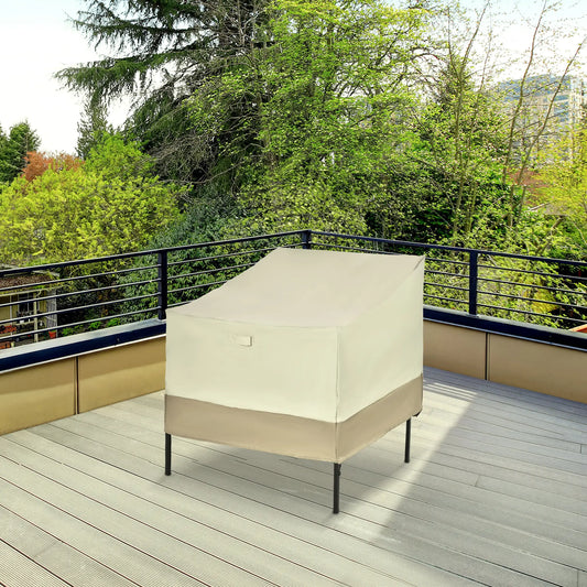 38.2-Inch Waterproof Chair Cover, Outdoor Patio Furniture Protector Patio Furniture Covers Coffee and Beige at Gallery Canada