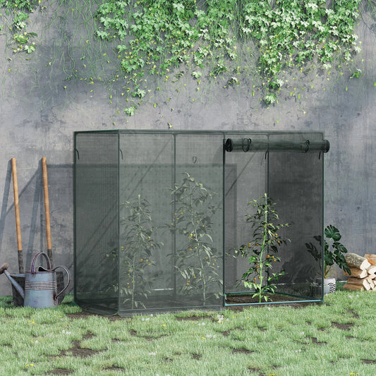6.5 x 3.3ft Crop Cage, Plant Protector, Zippered Door, Black Walk In Greenhouses Black at Gallery Canada
