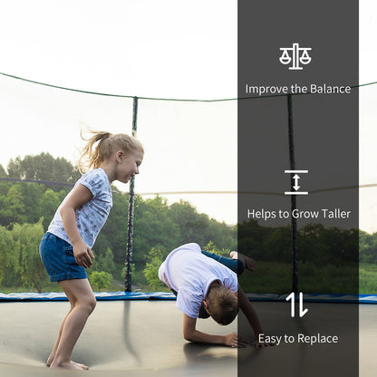 8FT Round Trampoline Enclosure Net Outdoor Bounce Safety Net Replacement for 6 Poles Black at Gallery Canada