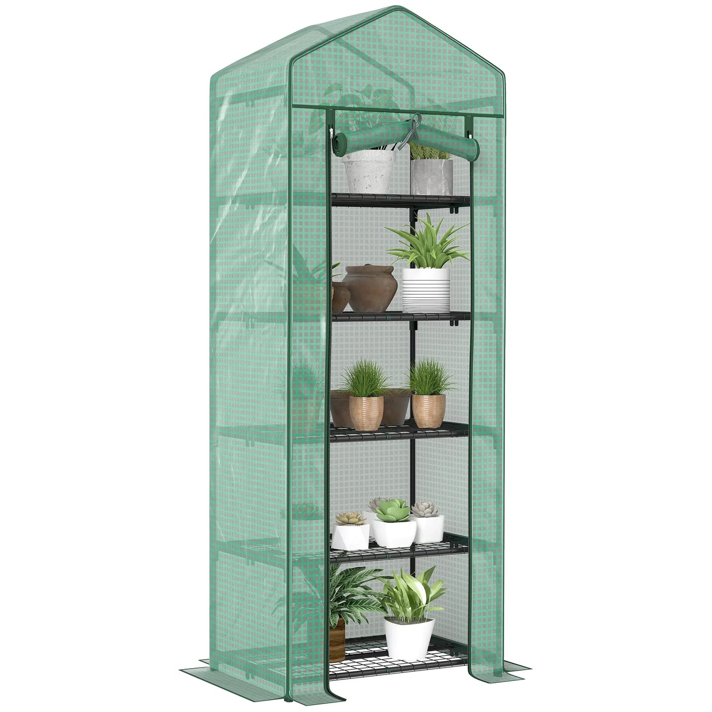 5 Tier Mini Greenhouse, Portable, Transparent, 27.25" x 19.25" x 76", Green Greenhouses at Gallery Canada