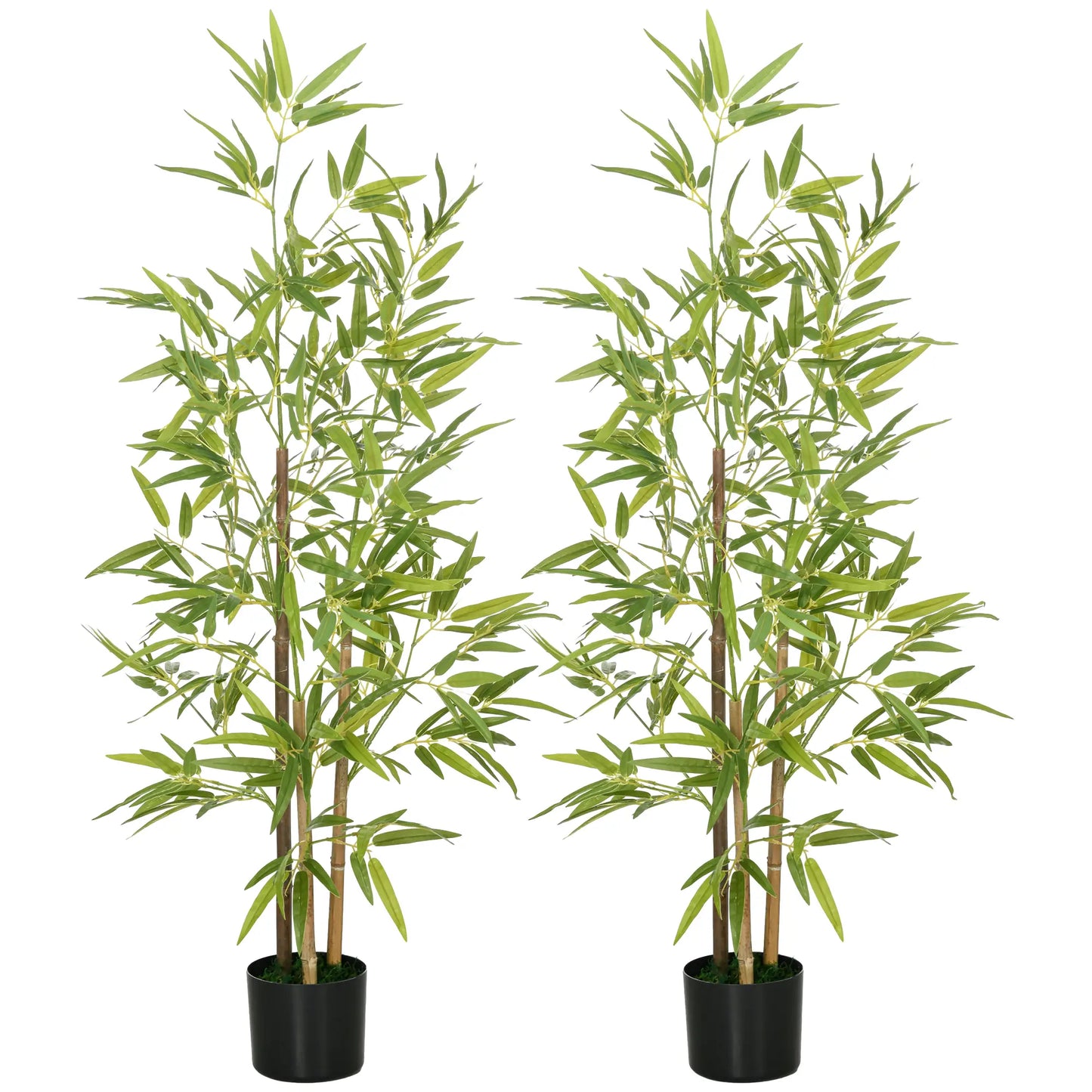Set of 2 4ft Artificial Bamboo Tree, Indoor with Pot, Home Office Decor Artificial Trees at Gallery Canada