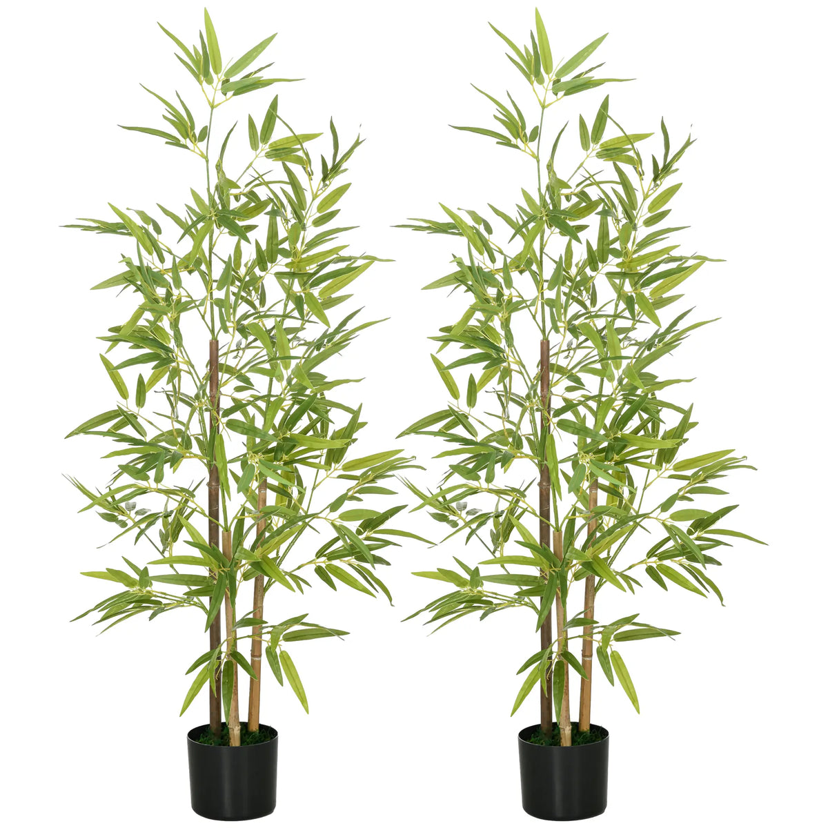Set of 2 4ft Artificial Bamboo Tree, Indoor with Pot, Home Office Decor Artificial Trees at Gallery Canada