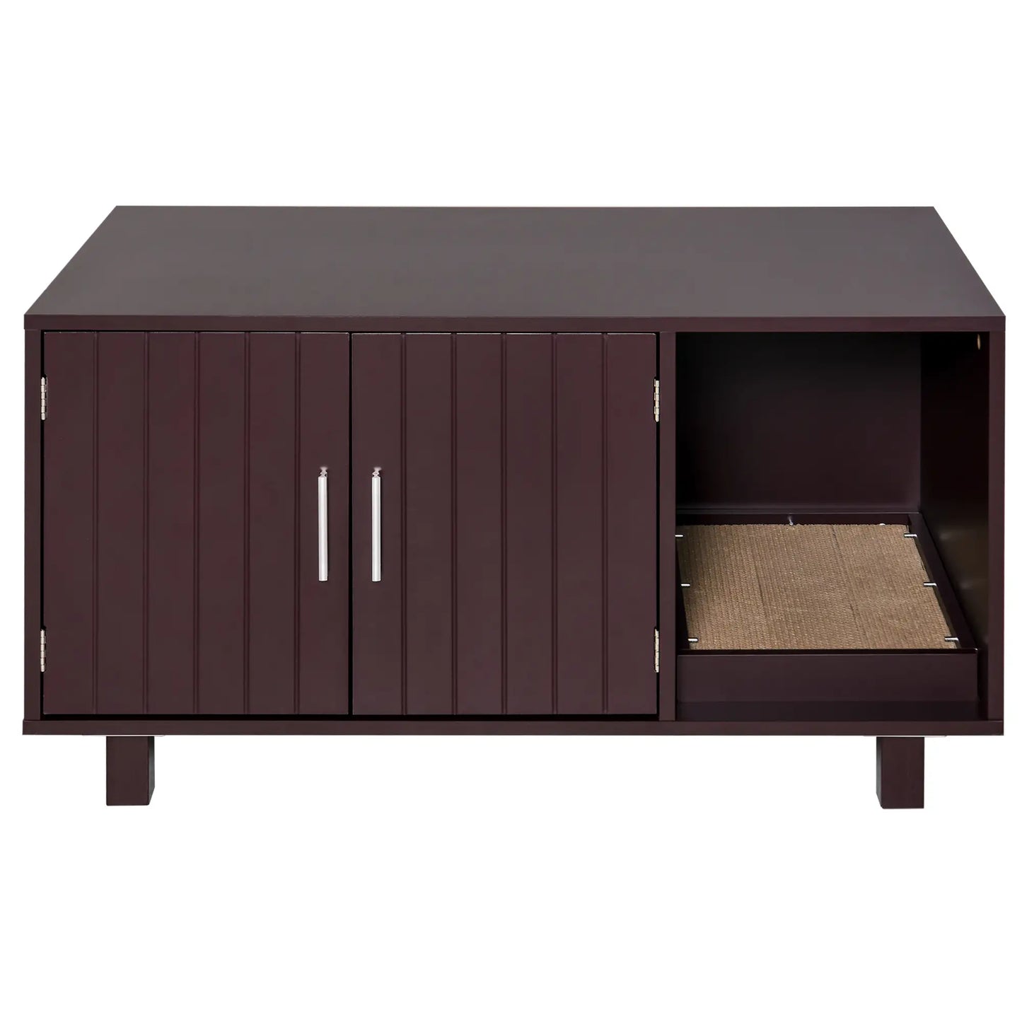 Cat Litter Box Enclosure, Hidden Furniture, End Table with Scratching Pad, Brown Cat Litter Box Enclosures at Gallery Canada