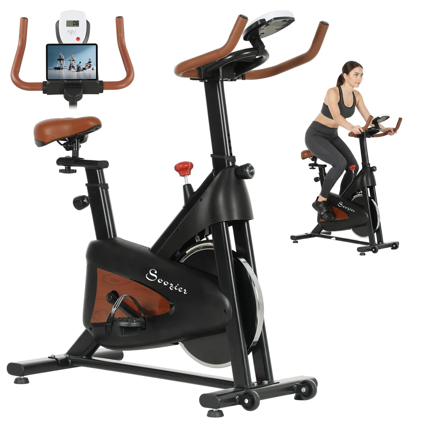 Stationary Exercise Bike, Adjustable Resistance Seat, Black Exercise & Stationary Bikes at Gallery Canada