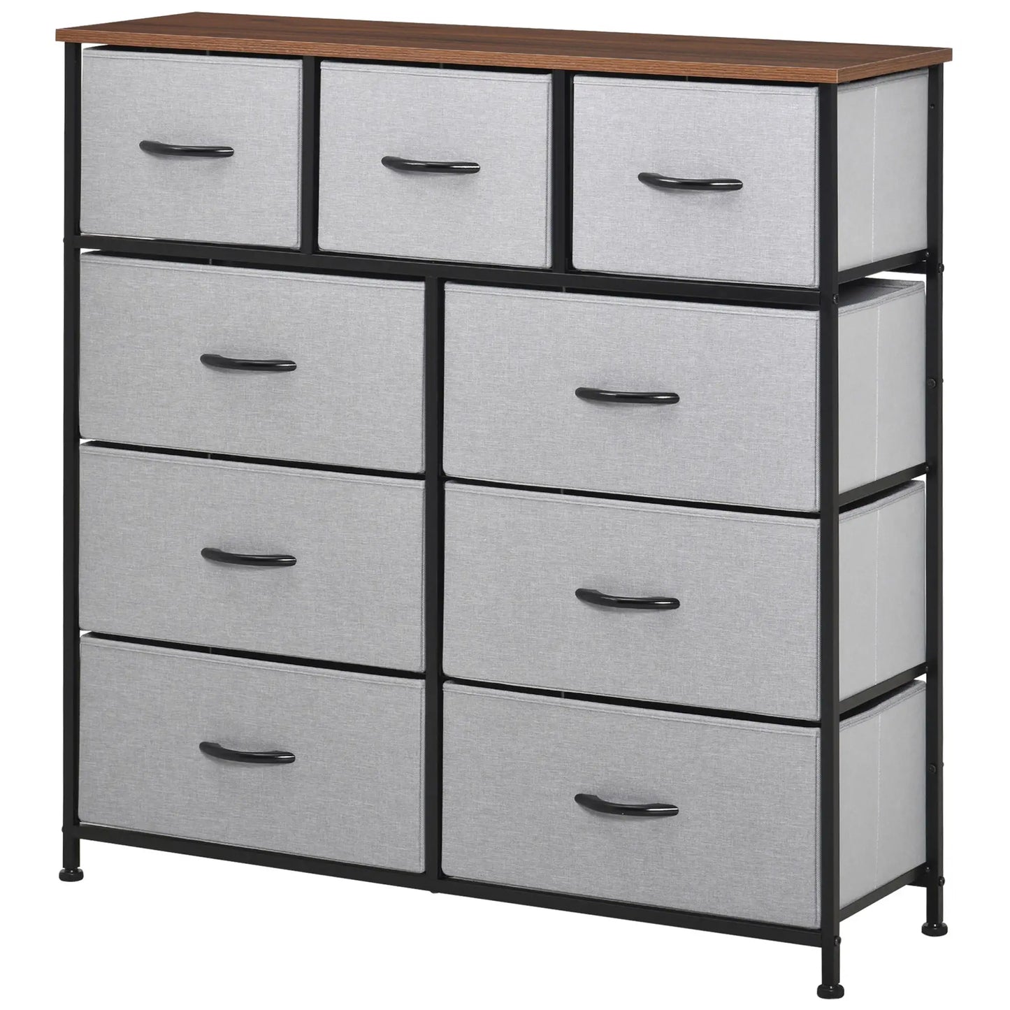 9-Drawer Dresser, 4-Tier Fabric Storage Tower, Grey Storage Cabinets at Gallery Canada