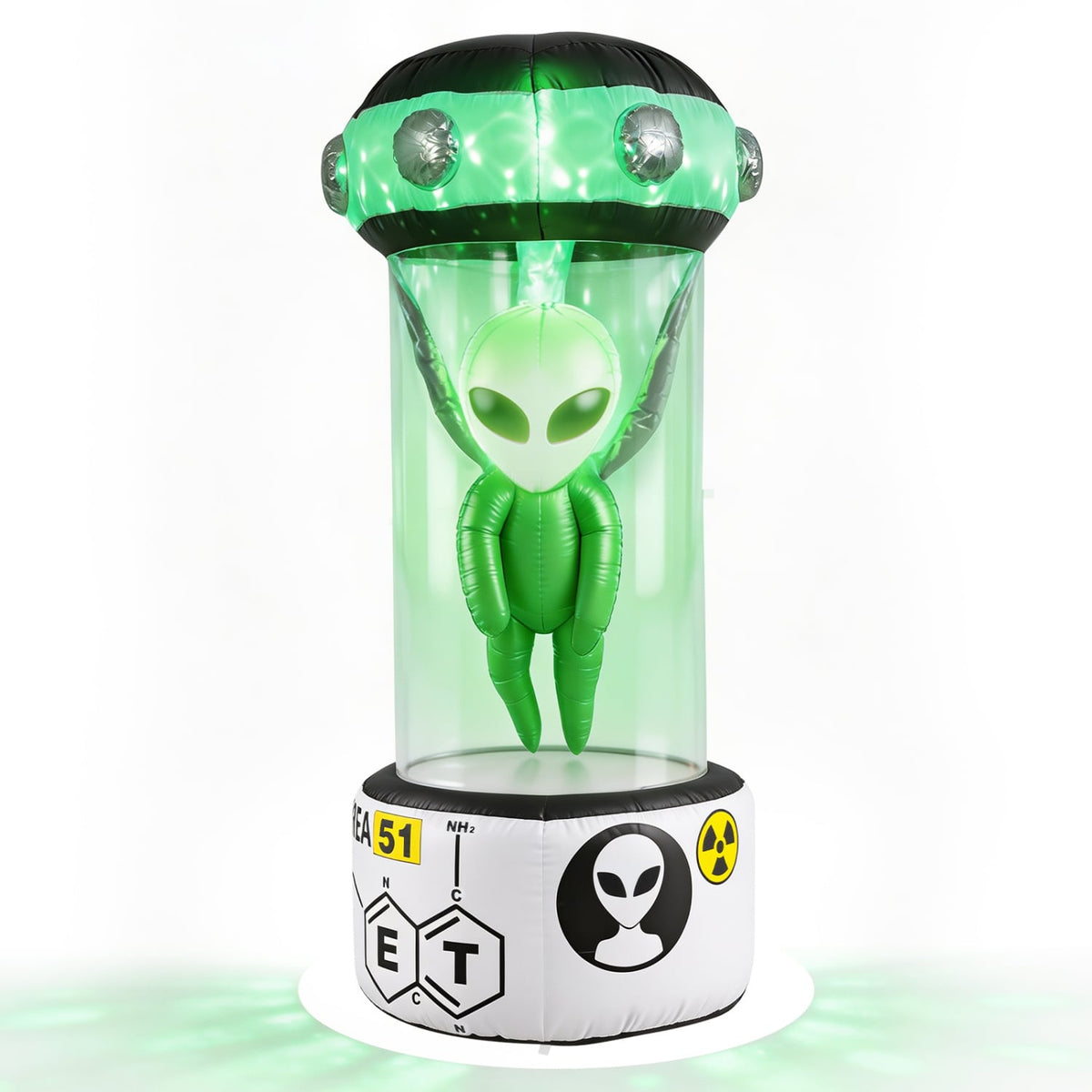 7.4 FT Halloween Inflatable Alien, Rotating Lights, Green Halloween Green at Gallery Canada