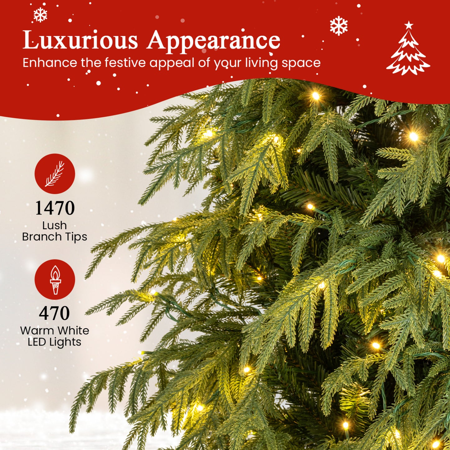 Pre-Lit Artificial Christmas Tree, Hinged, 8 Feet, Faux Christmas Tree at Gallery Canada