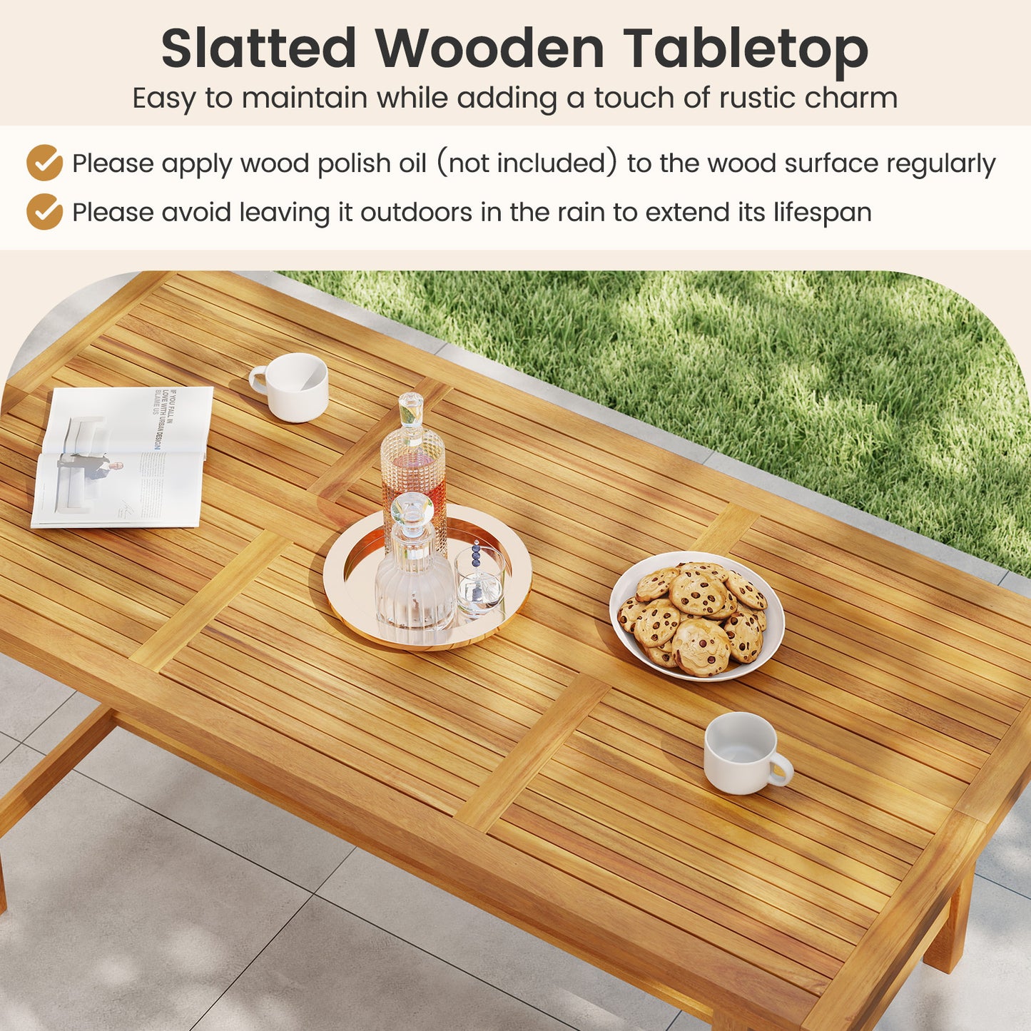 7-Piece Patio Dining Set, Farmhouse Furniture For 6 Patio Dining Sets at Gallery Canada