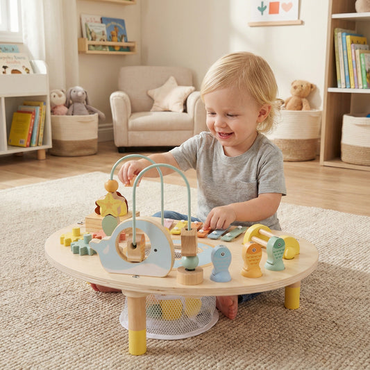 7-in-1 Toddler Activity Table Montessori Sensory Toy for 12 Month+ Wooden Musical Play Table Learning Toys Options at Gallery Canada