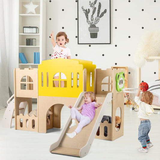 7-in-1 Toddler Slide Set, Climber, Basketball Hoop, Multicolor Climbers & Slides Multicolor at Gallery Canada