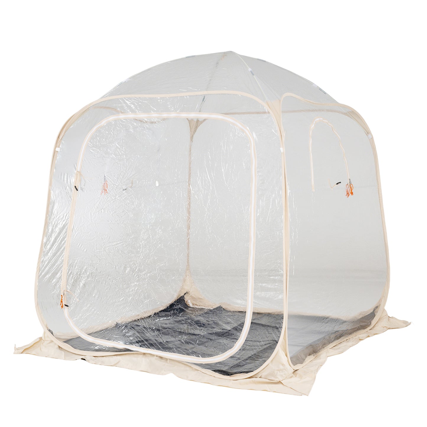 7 x 7 FT Pop Up Sports Tent Clear Bubble Tent All-Weather Waterproof Pod with Sealed Floor