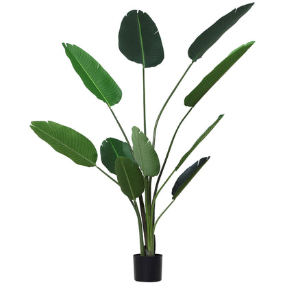 6FT Artificial Bird of Paradise Plant, Fake Tropical Plam Tree with 10 Banana Leaves in Pot, Faux Plant for Indoor and Outdoor, Green at Gallery Canada