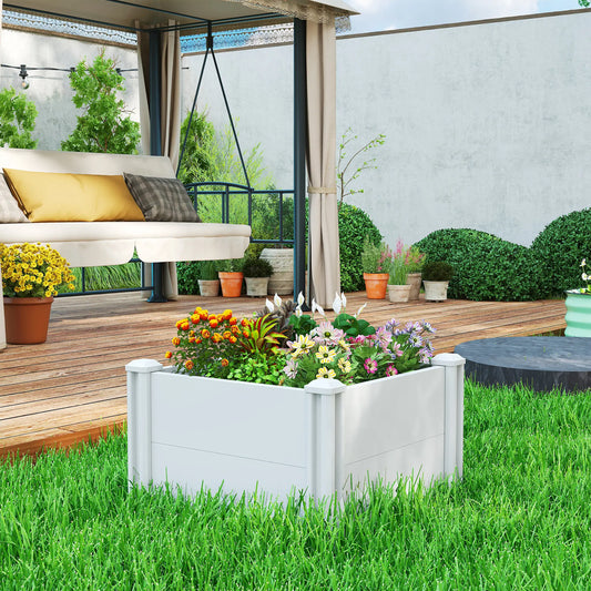 Modular Raised Garden Bed Kit, 2 x 2 x 1ft, White Raised Garden Beds White at Gallery Canada