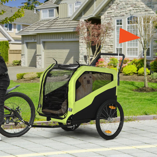 Dog Bike Trailer for Large Dogs, Green Dog Bike Trailers & Strollers Green at Gallery Canada