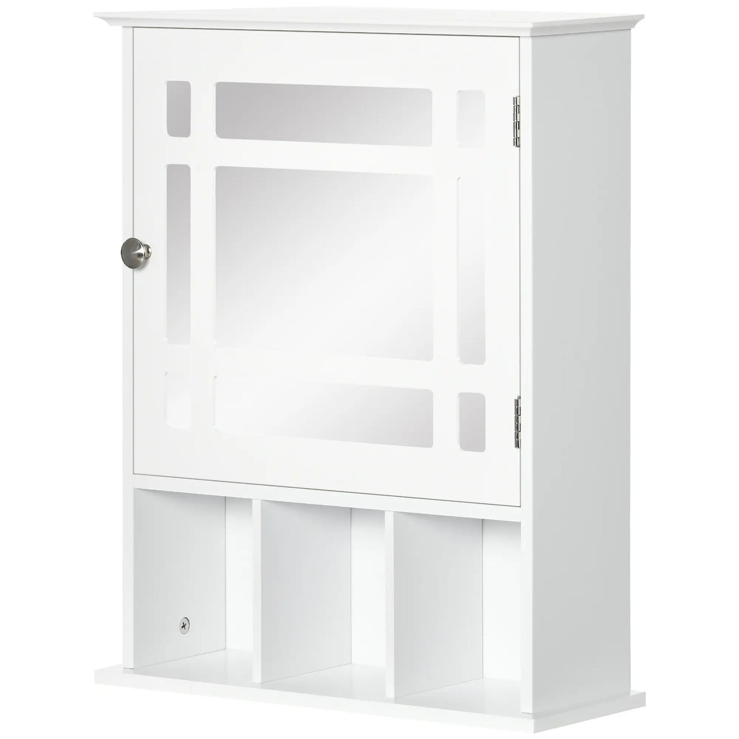 Wall Mounted Bathroom Mirror Cabinet, 3 Shelf Organizer, White Mirror Medicine Cabinets at Gallery Canada
