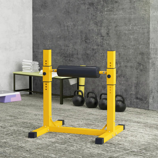 Bulgarian Split Squat Stand, 12-Level Adjustable, Yellow Squat Machine Yellow at Gallery Canada
