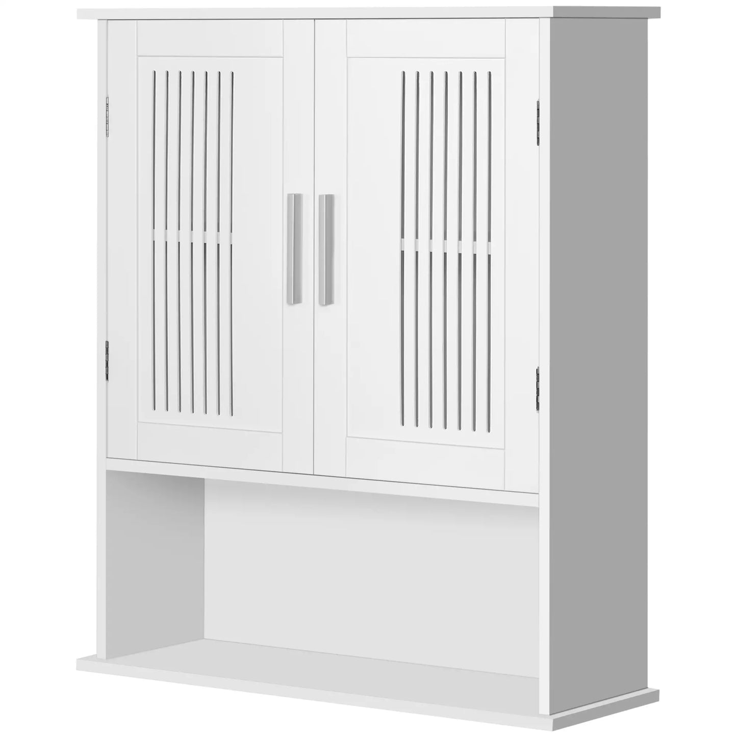Wall Mount Bathroom Cabinet, 2 Door Storage Organizer with Shelf, White Wall Mounted Cabinets at Gallery Canada