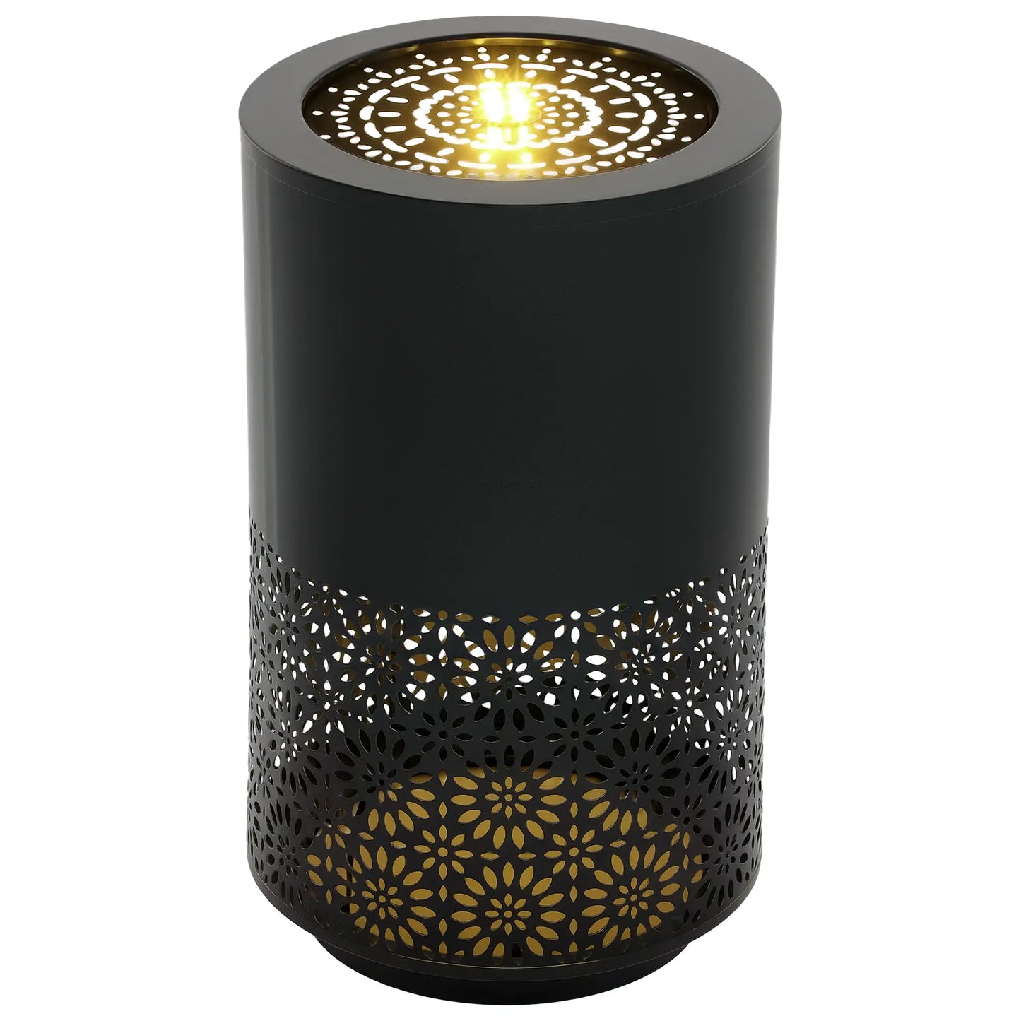 21" Tall Garden Waterfall Fountain, LED Lights, Adjustable Flow, Black Water Fountains at Gallery Canada