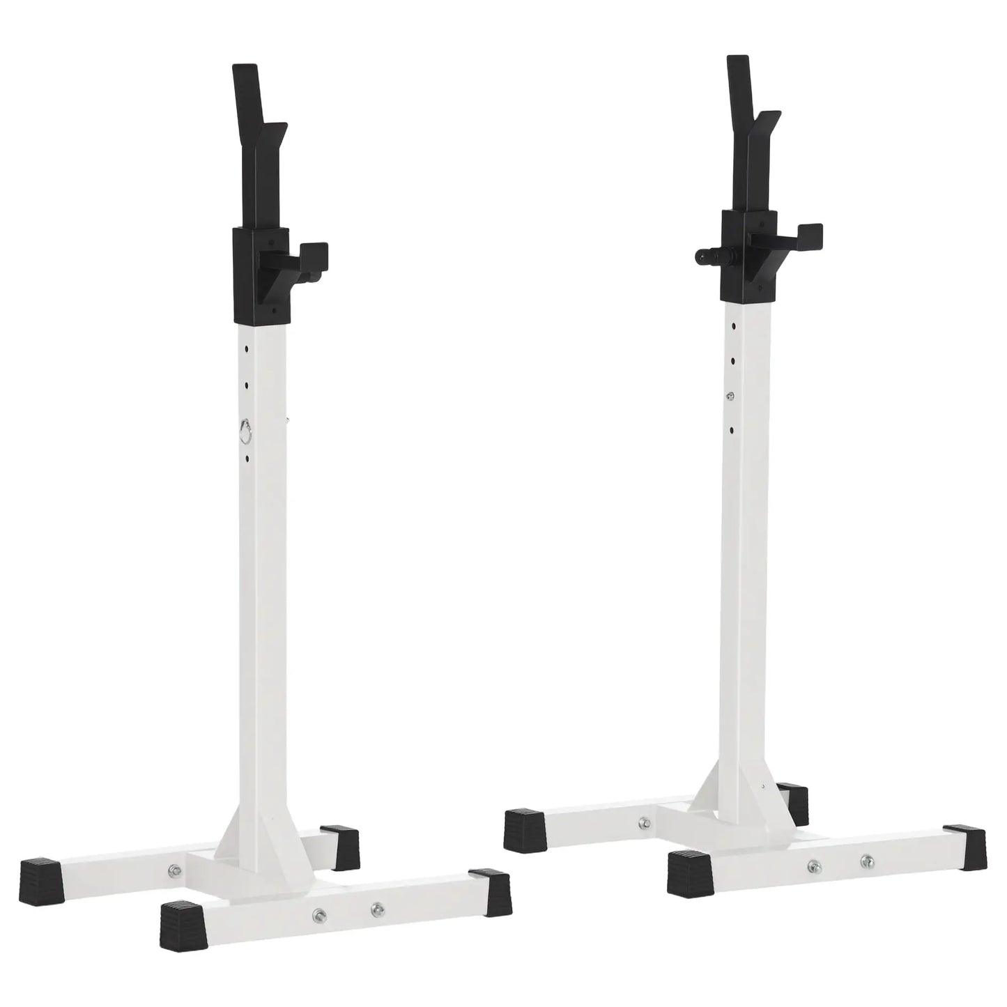 Adjustable Barbell Rack, Squat Stand, 2 Bars Holder, Black, White Power Towers at Gallery Canada