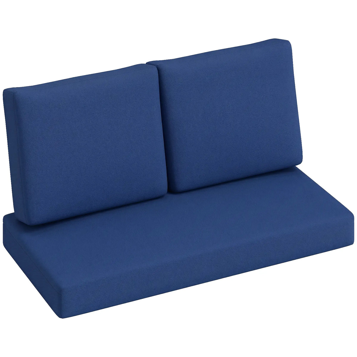 2 Seater Outdoor Seat Cushions, 5" Thick, 7" Backrest, Navy Blue Patio Chair Cushions at Gallery Canada