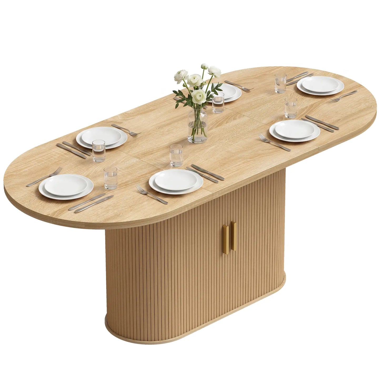 Table de salle à manger moderne de style ferme, chêne