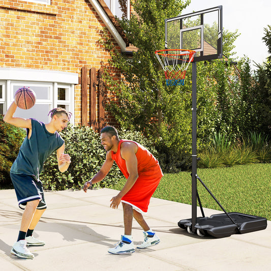 Portable Basketball Hoop, Adjustable 3.3-10 Feet, Black Sport Equipments Black at Gallery Canada
