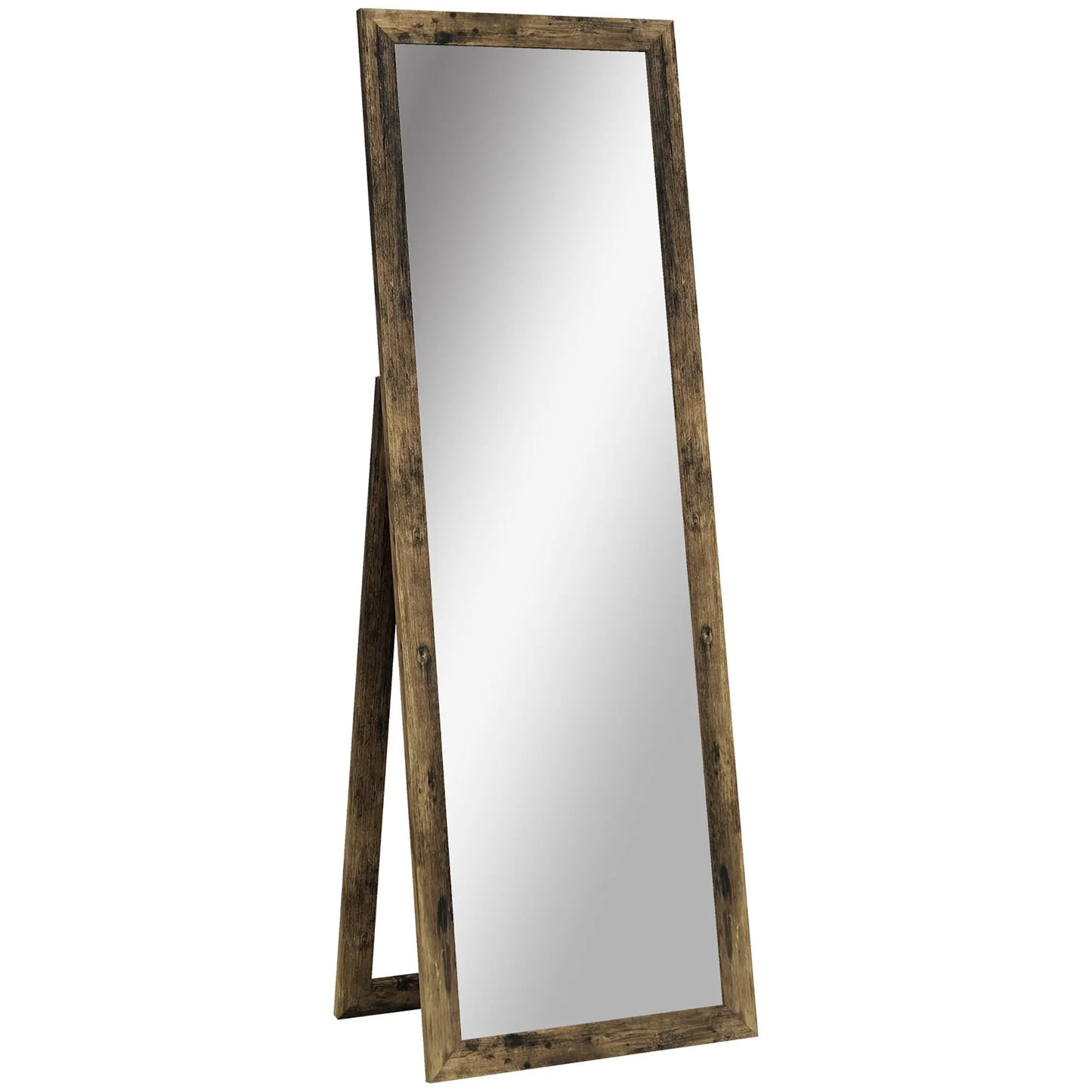 58" x 20" Floor Mirror, Full Body, Rustic Brown, Brown Full Length Mirrors at Gallery Canada
