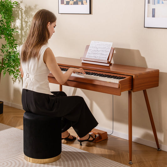 88-Key Graded Hammer Action Weighted Keyboard, Brown Pianos & Keyboards Brown at Gallery Canada
